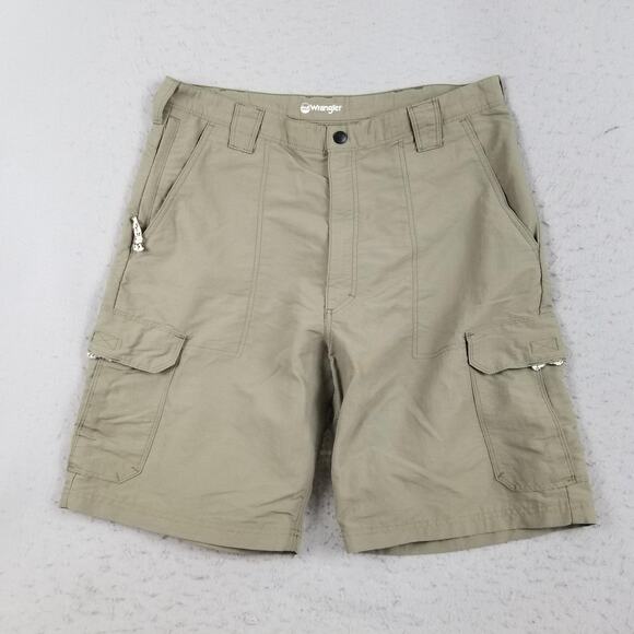 Wrangler Shorts Mens 36 Olive Green Cargo Hiking Outdoor Nylon Utility NW924GG - Picture 1 of 15